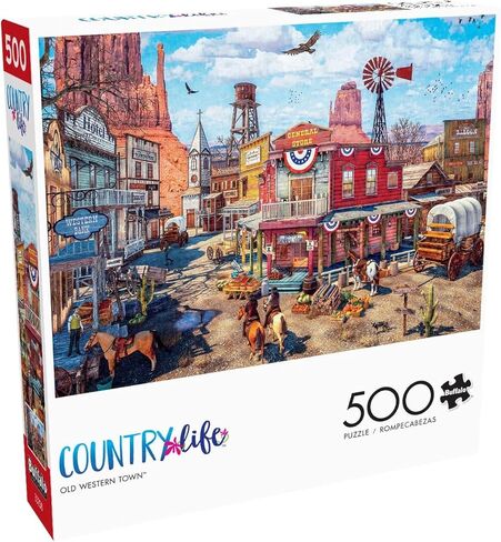 بافالو جيمز - احجية الصور المقطوعة من كونتري لايف - المدينة الغربية القديمة - 500 قطعة in Kuwait