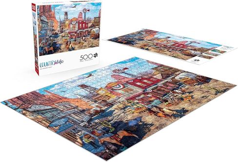 بافالو جيمز - احجية الصور المقطوعة من كونتري لايف - المدينة الغربية القديمة - 500 قطعة in Kuwait