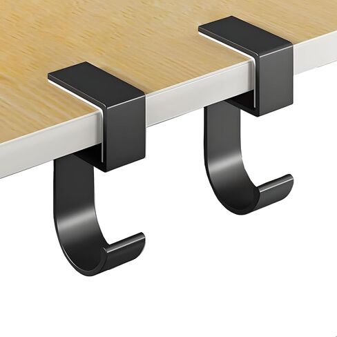 JAKO Headphone Stand, Headset Stand for Desk Aluminum Alloy Headphone Holder Hanger with Fit for Computer Accessories, Study Desk Hook for Xbox/PS4 Gaming Headset, Office, Computer Desk (2 Pcs Black) in Kuwait
