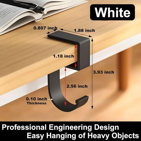 JAKO Headphone Stand, Headset Stand for Desk Aluminum Alloy Headphone Holder Hanger with Fit for Computer Accessories, Study Desk Hook for Xbox/PS4 Gaming Headset, Office, Computer Desk (2 Pcs Black) in Kuwait