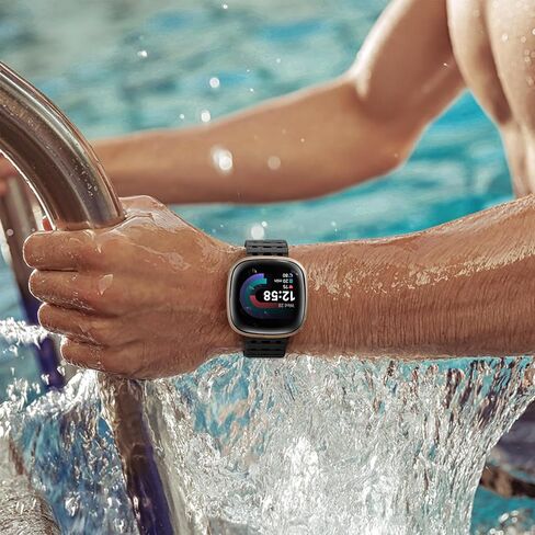 Watchband Magnetic متوافق مع Fitbit versa 3 فرق للرجال والنساء ، حزام بديل للرياضة الخفيفة الوزن القابلة للتنفس لـ Fitbit Versa 4/Sense 2/Sense in Kuwait