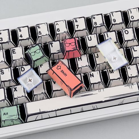 Tsungup PBT MOA ملفات تعريف مفاتيح ، Keycaps Keycaps 60 75 في المئة ، 130 مفتاح الصبغة قطران مخصصة CHISP CAنش in Kuwait