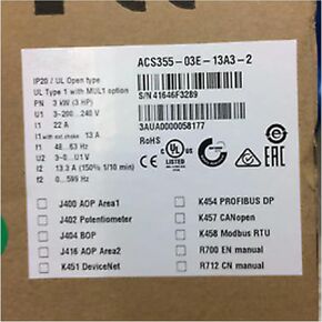 CungSu Expedited ACS355-03E-13A3-2 New and Sealed in Box ACS35503E13A32 1 Year Warranty