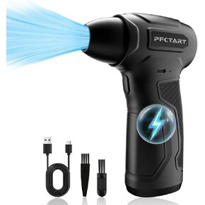 Compress Air Duster, 200000RPM Electric Air Duster with Brushless Motor, Roller Adjustment, Rechargeable Cordless Air Blower for Keyboard, PC, Car, Home Cleaning Kits