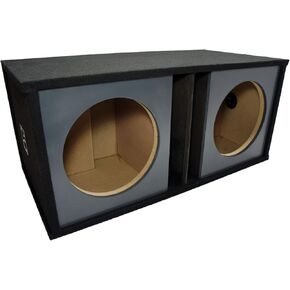 American Sound Connection Car Audio Dual 12" Slot Vented Paintable Baffle Stereo Sub Box Enclosure