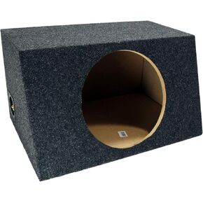 American Sound Connection Car Audio Single 12" Sealed Subwoofer Salnted Hatchback Stereo Sub Box Enclosure