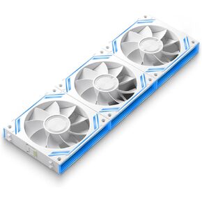 G120Pro 3 Pack Pack Reverse Blade PC Fan ، 120mm Daisy Chain PC مراوح تسرع إلى 1850 دورة في الدقيقة ، لمبرد حجة الكمبيوتر （أسود）