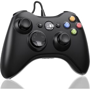 Xbox 360 Wired Controller for Microsoft Xbox 360 and Windows PC (Windows 10/8.1/8/7) Game Controller with Dual Vibration and Ergonomic