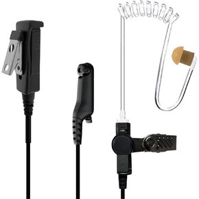 SHEEPDOG MICROPHONES Pro 2-Wire Surveillance Earpiece with Microphone, Compatible with Motorola R7, ION and MXP600, Black Cable (SPM-2300-M20), Premium Headset Kit