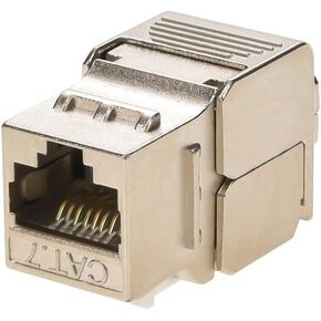 Monoprice Cat7 or Cat6A RJ-45 Shielded Toolless Keystone Jack (10 Pack) Shielded, Tool-Free Connection - Entegrade Series