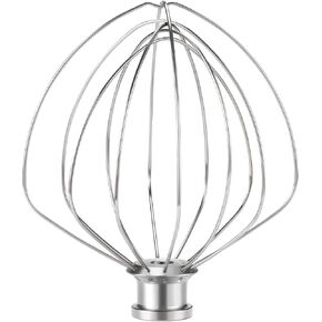 KN256WW Dishwasher Safe Whisk Attachment Stainless Steel 6 Wire Whip Fits KitchenAid 6 Quart Bowl Lift Stand Mixer for Egg Heavy Cream Beater, Cakes Mayonnaise