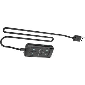 USB Sound Adapter External Sound Card with 7.1 Surround Long Cable for PC Microphone Headsets Auditory Controls