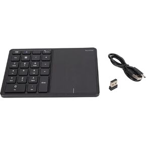 Wireless Numeric Keypad - Touchpad Design with 22 Keys for Dual Mode Connection, Type C Interface, Compatible with Laptops and Multiple Systems