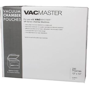 VacMaster 40728 3-Mil Vacuum Chamber Pouches, 12-Inch by 14-Inch, 250 per Box