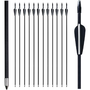 Archery Targeting Arrows 28inch Practice Arrows for Recurve Bow Fiberglass Training Arrows for Kids Youth and Teens (12Pcs/6Pcs)