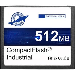 Dogfish 512MB Compact Flash Memory Card High Performance Industrial CF Type I Card FAT16 for Industrial Equipment and Vintage Digital Cameras