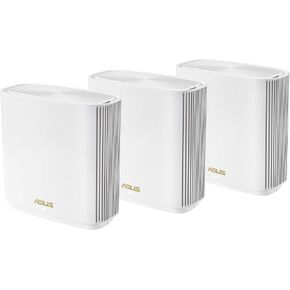 ASUS ZenWiFi Whole-Home Tri-band Mesh WiFi 6E System (ET9 3PK), Coverage up to 7,800 sq.ft, 7800Mbps, new 6GHz band, AiMesh, Lifetime Free Internet Security, Parental Control, EasySetup (Renewed)
