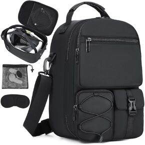 Bisklndn الحمل الصلب قضية متوافقة مع Meta Quest 3S/Quest 3/Oculus Quest 2/Vision Pro/VR Elite STRAP وملحقات وحدة التحكم ، حقيبة تخزين السفر للألعاب ، مناسبة للتخزين المنزلي