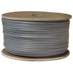 كابل وولوول 1000 قدم سلك الهاتف المسطح ، الساتان الفضي ، 26/4 (26 AWG 4 موصل) ، بكابلات الهاتف ، سلك الهاتف السائبة