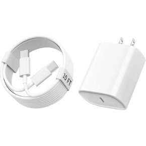 iPad Fast Charger,iPad Charger Fast Charging USB C Wall Chargers Block Plug Type C 6FT USB C to C Charging Cable Cord for iPad Pro 13/12.9/11 inch,iPad Air 6/5/4/M3/M2/A16,iPad Mini 6/7th,iPad 10/11th