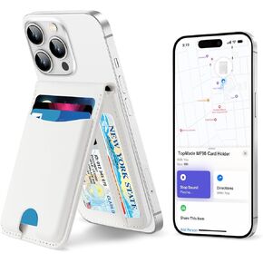 يعمل Topmade for Magsafe Wallet ، مع Apple Find ، أقوى محفظة هاتف مغناطيسي لـ iPhone 16/15/14/13/12 ، حامل بطاقة مغناطيسي مع حامل قابل للتعديل ، نافذة معرف ، حامل بطاقات 6 ، Navy Blue in Kuwait