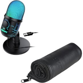 USB Condenser Microphone, Gaming Microphone for PS4/5, PC, Mac, Comes with Storage Bag