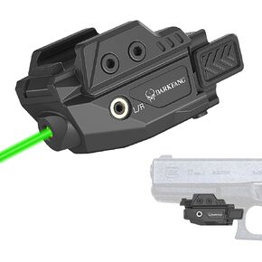 DARKFANG Low Profile Green/Red/Blue Laser Sight for Picatinny Rail Mount with Momentary/Strobe Functions