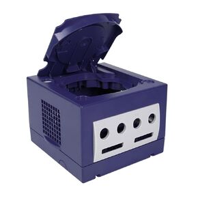 Replacement Shell for NGC GC Game Console, Comaptible with DOL 001 and DOL101 Consoles, for Standard Size Discs (Transparent Morado)