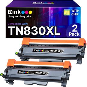 E-Z Ink Compatible TN830 Toner Cartridge Replacement for Brother TN830XL TN830 TN 830 Toner Cartridges with Brother DCP-L2640DW HL-L2460DW HL-L2480DW HL-L2400D HL-L2405W MFC-L2820DW Printer (2 Black)