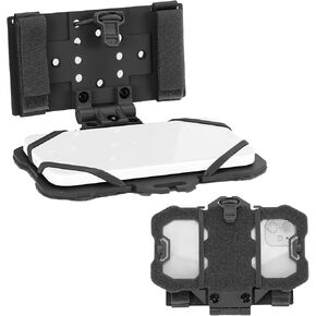 Tactical MOLLE Phone Holder for Plate Carrier Accessories - Fits 4.7"-6.4" Smartphones - Secure Chest Mount for Hunting & Tactical Gear, Camera-Compatible Design