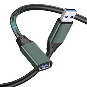 كبل تمديد kumiho 50ft USB 3.0 مع شرائح التمديد إشارة الداعم من النوع A من الذكور إلى أنثى من أجل PlayStation ، Xbox ، لوحة المفاتيح ، الماوس ، محرك أقراص فلاش USB ، الطابعة ، الكاميرا والمزيد