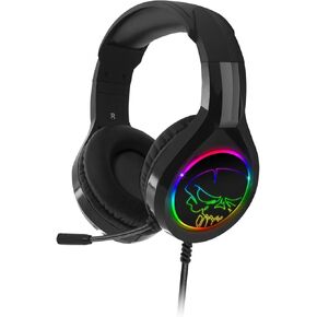 PRO-H8 - Audio Pro Gamer - Headset Leather - Flexible Microphone - RGB Rainbow LED Backlighting for Headphones - PS5 / XBOX X/PC / PS4 / XBOX ONE