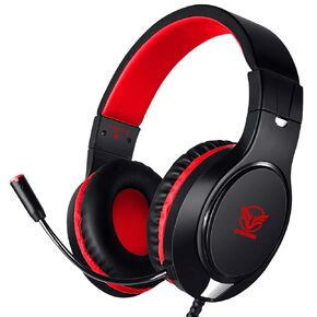 Karvipark Gaming Headset for Xbox One/PS4/PS5/PC/Nintendo Switch|Noise Cancelling,Bass Surround Sound,Over Ear,3.5mm Stereo Wired Headphones with Mic for Clear Chat