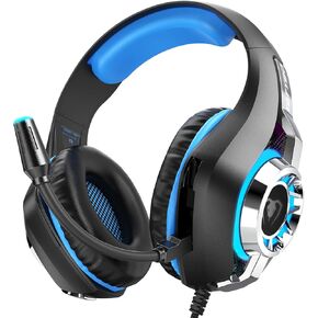 Gaming Headset for PS4 PS5 PC Xbox Series, 3.5 mm Deep Bass Stereo Surround Sound PS4 Headset with Noise Cancelling Microphone for Laptops, Tablets, Mac