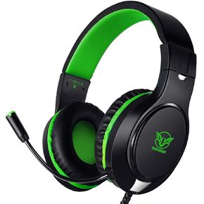Karvipark Gaming Headset for Xbox One/PS4/PS5/PC/Nintendo Switch|Noise Cancelling,Bass Surround Sound,Over Ear,3.5mm Stereo Wired Headphones with Mic for Clear Chat
