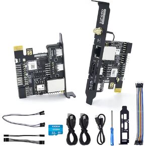 Sipeed NanoKVM-PCIe IP-KVM Remote Control Operations Maintenance Server, DDR3 RISC-V Linux Development Board, 1TOPS NPU 1GHz SG2002 RISC-V CPU, HDMI PCIe 100M Network Port (NanoKVM-PCIe ETH+PoE)
