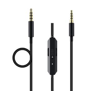 G933/G633 Cable Replacement Headset Audio AUX Cord with Mic Inline Mute Volume Control Compatible with Logitech G633 G933 Headphones, 3.5mm to 3.5mm Jack Works on Xbox One PS4 (4.9ft/1.5m)