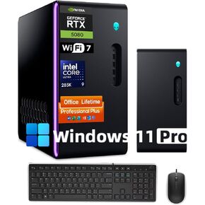 Alienware Aurora R16 Gaming Desktop - NVIDIA RTX 5080 GDDR7(Beats RTX 4090), Intel Ultra 9 285K (AI NPU), WiFi 7, Win 11 Pro, Office Lifetime License (32GB DDR5, 2TB SSD)
