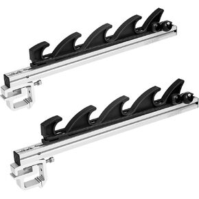Heavy-Duty Aluminum Fishing Rod Holder for Truck Bed, 4 Rods Truck Fishing Rod Holds with C-Clamp Mount