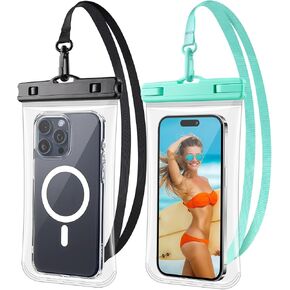 2 Pack Waterproof Phone Pouch, IPX8 Waterproof Phone Case Compatible with iPhone 16 15 Pro Max and Pro, Plus, Galaxy S25 S24 S23, Pixel 8a 7a in Saudi Arabia