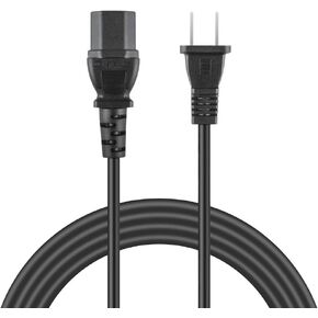6.6ft 2-Prong AC Power Cable Cord Lead Compatible with Sony PS4 PlayStation 4 Pro Xbox One+