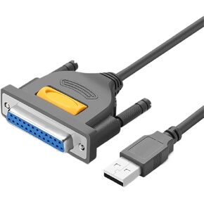USB 2.0 to DB25 CN36 Parallel Printer Cable Computer IEEE1284 25Pin 36Pin Printer Extending Cable(2m,USB 2.0 to DB25)