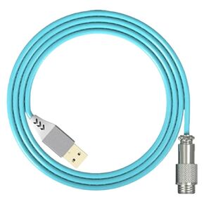 Tpe Green Powder | Coiled USaB C Cable For Computer Keyboard Double Sleeved Mechanical Keyboard Cable With Detachable Metal Aviators USaB C New 2026 High For Reliable Electronic Component