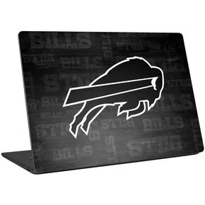 Skinit Laptop Decal Skin Compatible with Universal Laptop 17in (13.8 x 10in) - Officially Licensed NFL Buffalo Bills Black & White Design