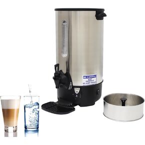 Stainless Steel 9.7L Hot Coffee Kettle Boil Dispenser for Coffee, Tea, and Beverages - Water Boiler Barrel Heat Warmer for Home or Commercial Use