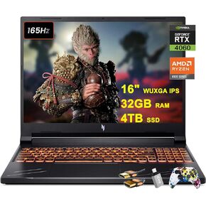 acer Nitro V 16 Gaming Laptop 16" WUXGA IPS 165Hz AMD Zen 4 Octa-Core Ryzen 7 8845HS (Beats i7-12700H) 32GB RAM 1TB SSD GeForce RTX 4060 8GB Backlit Win11 w/ICP Accessory
