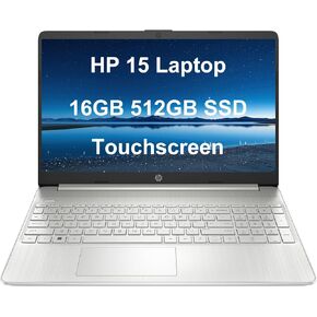 HP 15 LAPTOP (15.6 "شاشة تعمل باللمس ، Intel Core I5-1235U (Beats I7-1195G7) ، 32GB RAM ، 1TB SSD) للأعمال التجارية ، الطلاب ، المنزل ، عمر البطارية لمدة 10 ساعات ، كاميرا الويب ، Wi-Fi 6e