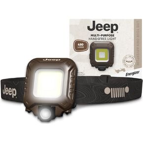 Energizer Jeep Multi-Purpose Hands-Free Rechargeable LED Light, 450 Lumens, Trail-Ready Clip-on Light, Headlamp, and Magnetic All in One