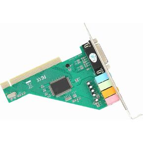 4.1 Channel PCI Sound Card for Computer Desktop, CMI8738 Chip Internal o Karte, Stereo Surround Sound with Full Duplex Playback and Recording