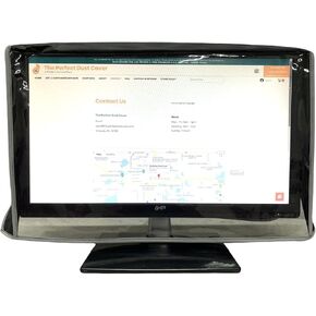 The Perfect Dust Cover, Black Nylon Cover with Clear Front Compatible with 23-inch LED/LCD Monitors, Anti Static, Waterproof Monitor Cover Dimensions 22''W x 2.5''D x 14''H by The Perfect Dust Cover